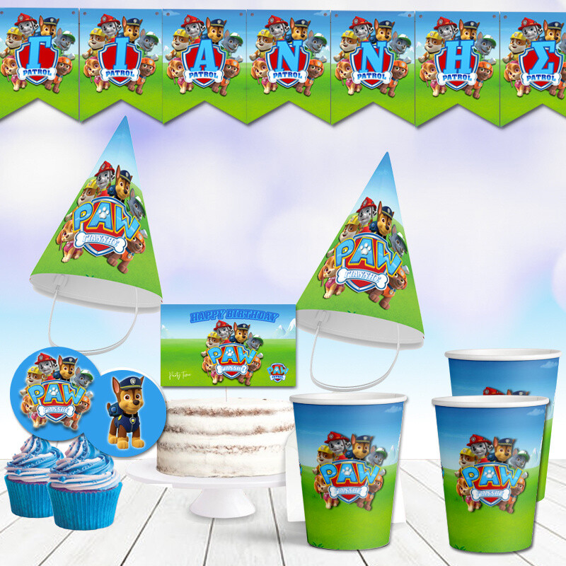 Σετ πάρτυ με όνομα Paw Patrol/8 ατόμων