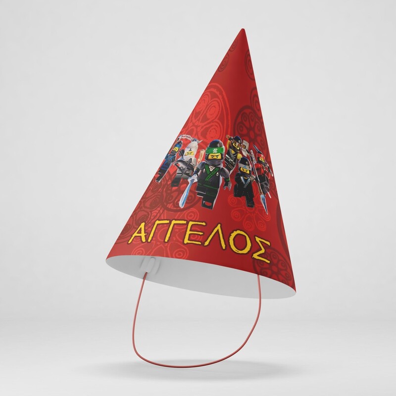 Καπελάκια πάρτυ με όνομα Ninjago / 8τμχ