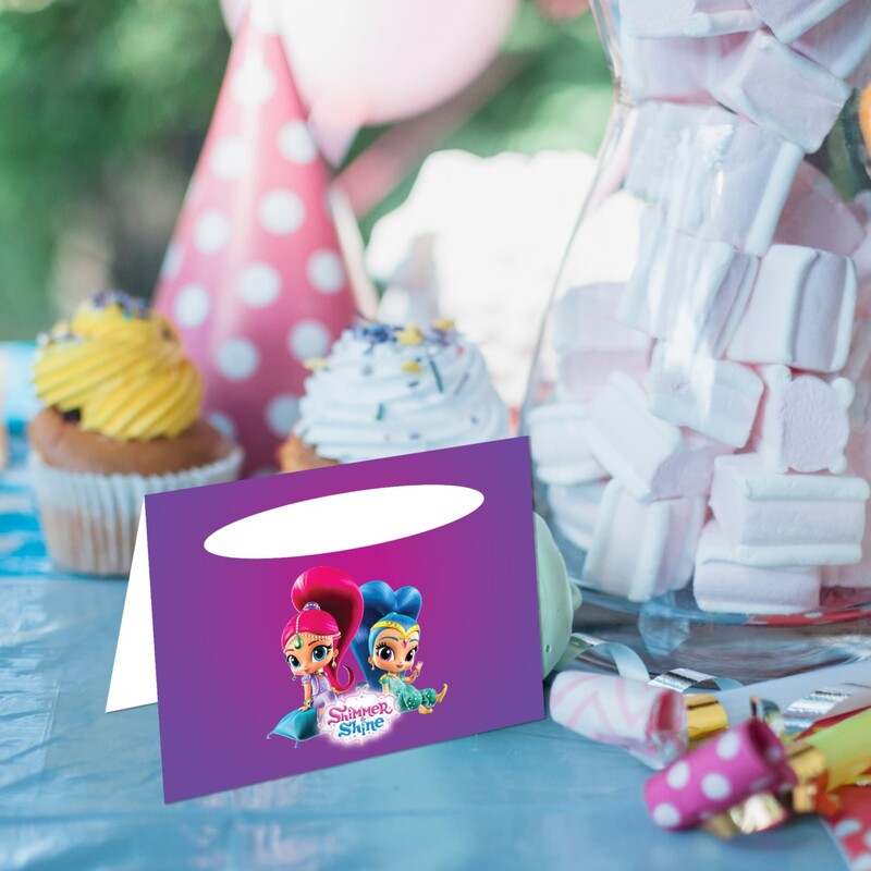 Καρτελάκι Μπουφέ Shimmer & Shine/ 6τμχ