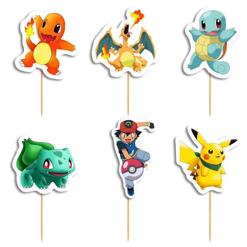 Cupcake toppers Pokemon 10cm / 8τμχ