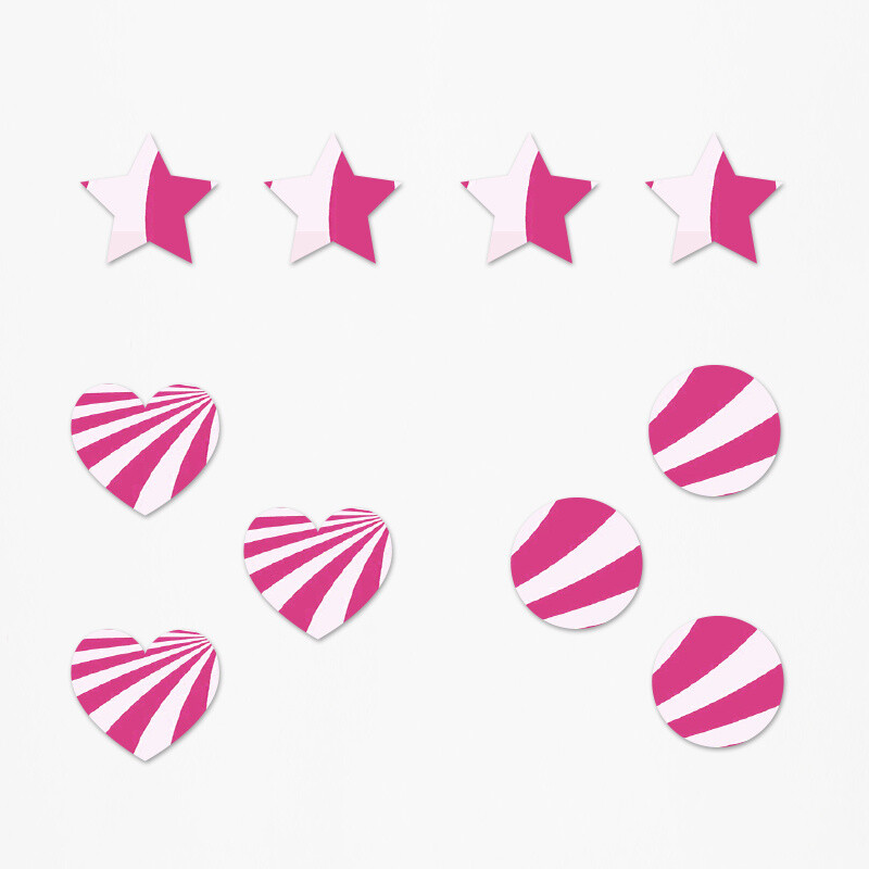 Ξύλινα διακοσμητικά Sweet Shop Pattern mix/ 10τμχ(2cm)