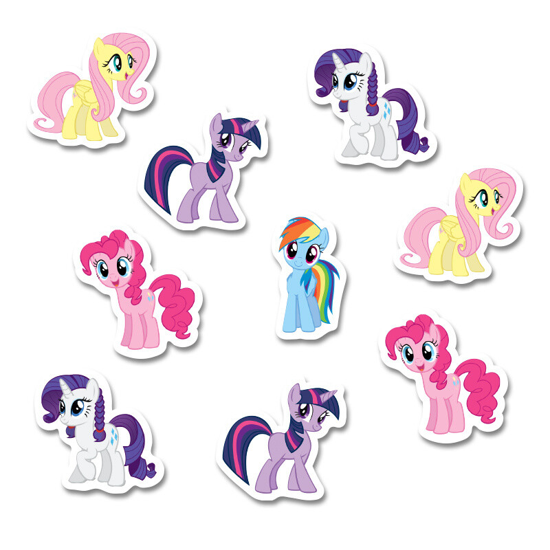 Αυτοκόλλητα My Little Pony 5cm / 8τμχ