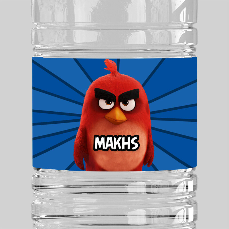 Ετικέτες νερού με όνομα Angry Birds / 8 τμχ