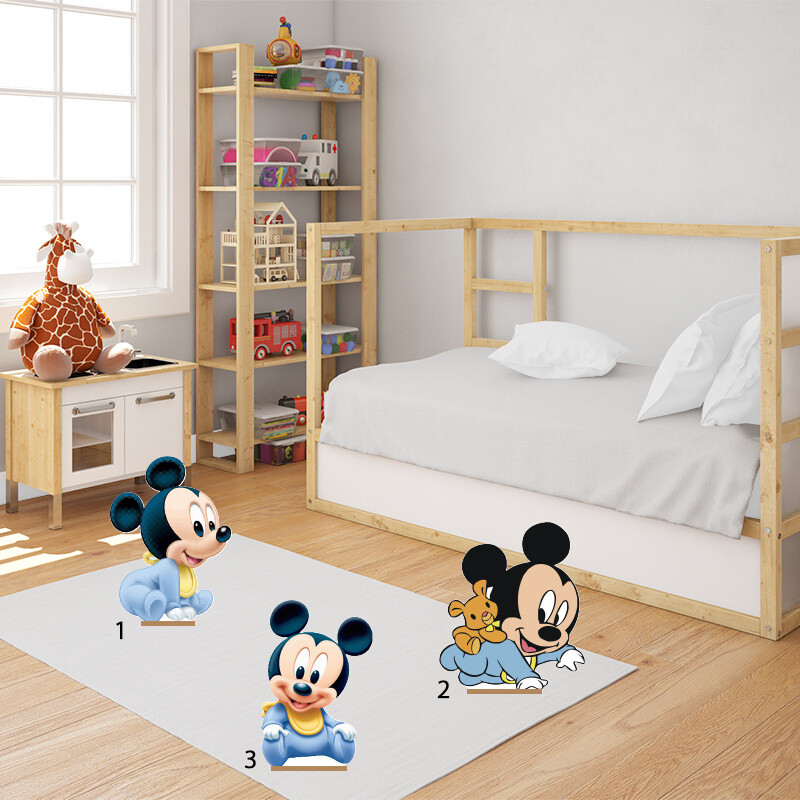Διακοσμητική φιγούρα Baby Mickey 50cm Ξύλινη με βάση/1 τμχ