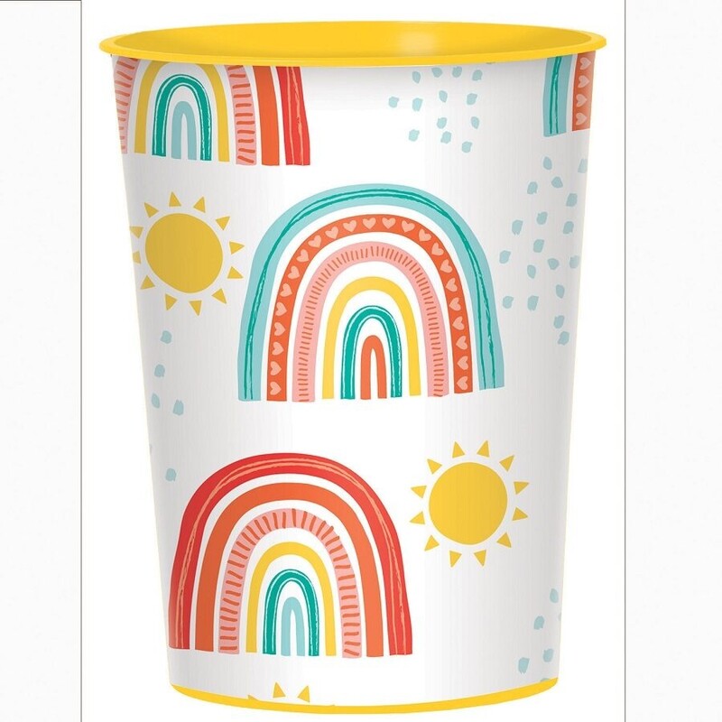 Ποτήρια χαρτ. 250ml Retro Rainbow /Ουράνιο τόξο/8 τεμ