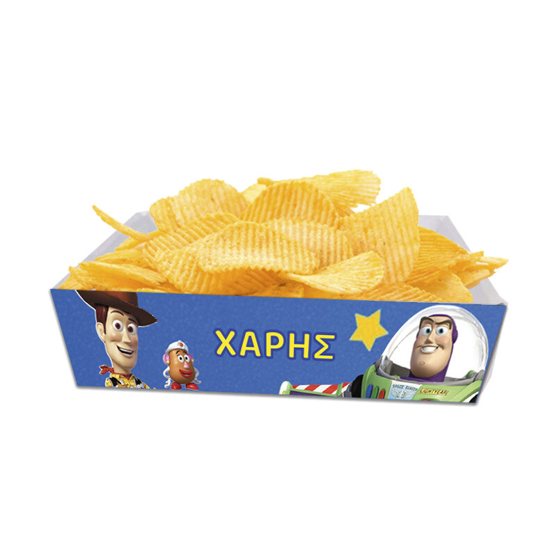 Κουτάκια για πατατάκια Toy Story με όνομα 8τμχ/ 15cmx10cmx4cm
