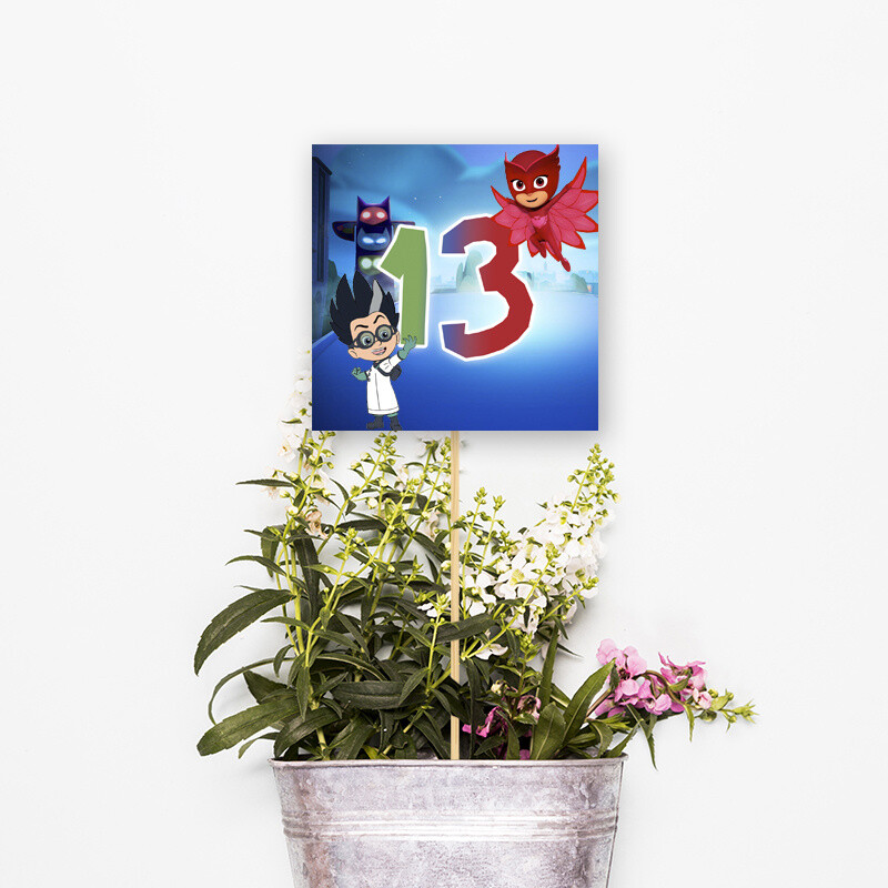 Αρίθμηση τραπεζιού PJ Masks τετράγωνο