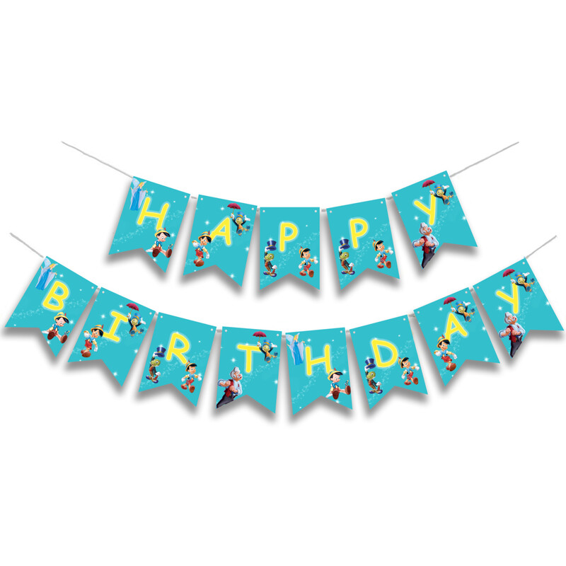 Γιρλάντα Γράμματα Πινόκιο Happy Birthday
