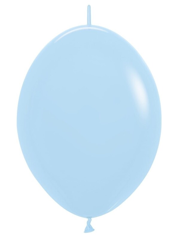Μπαλόνια λατεξ Link 12 Σιελ / 50 τεμ - Pastel Matte Blue