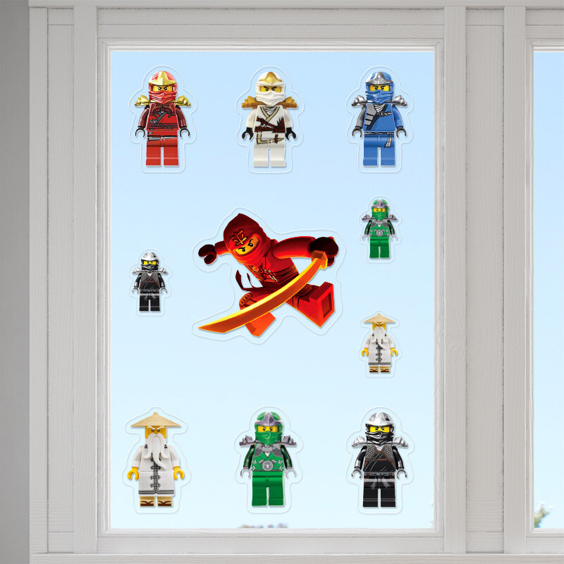 Αυτοκόλλητα τζαμιού Ninjago /10 τμχ