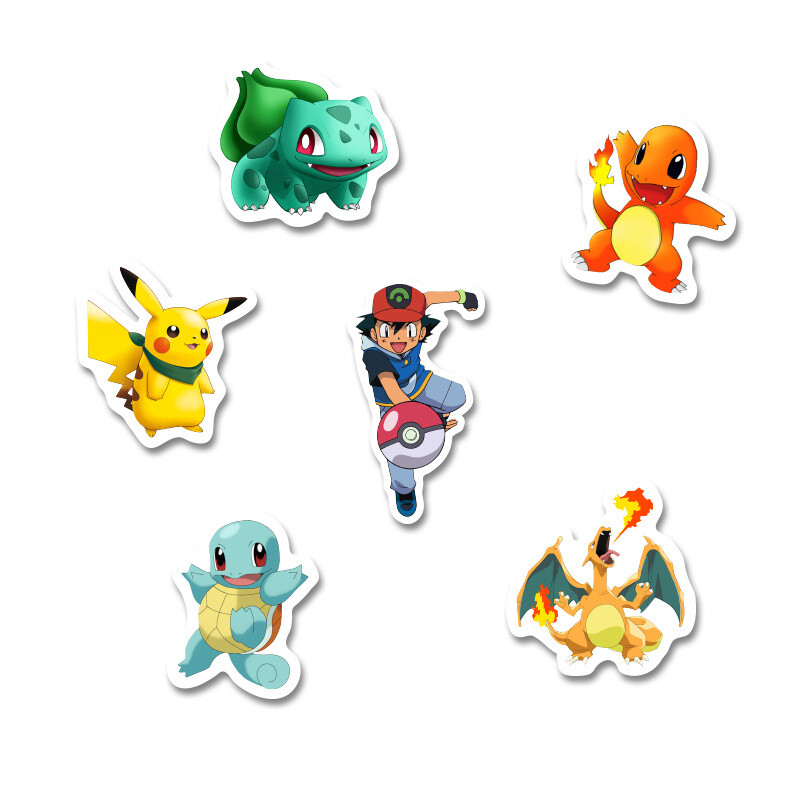 Αυτοκόλλητα Pokemon 5cm / 8τμχ