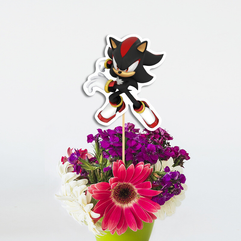 Διακοσμητικό Topper Shadow the Hedgehog χάρτινο 20cm