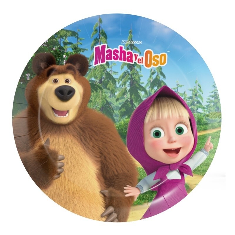 Πιάτα Χάρτινα 18εκ Masha & Orso / 8 τεμ