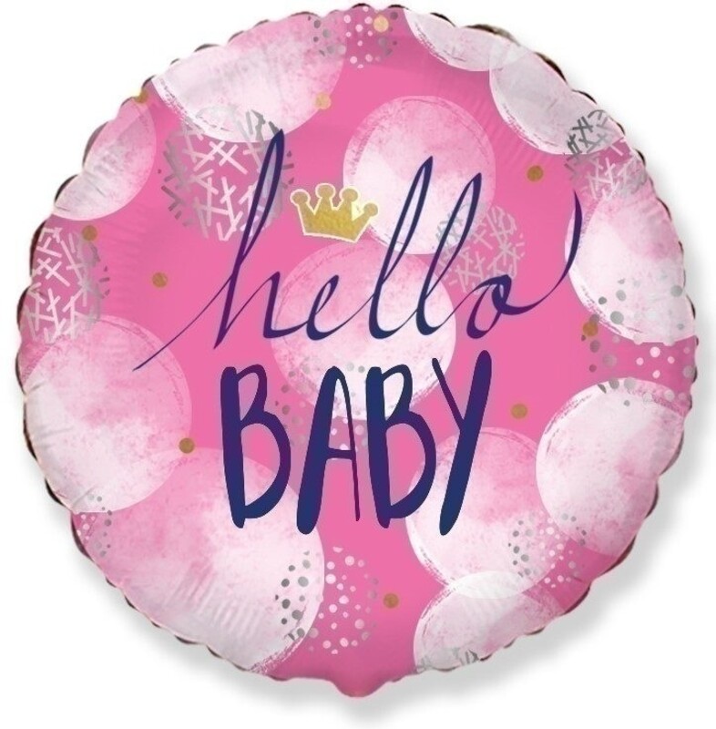 Μπαλόνι Φοιλ 18  Hello Baby Girl  / 46 εκ