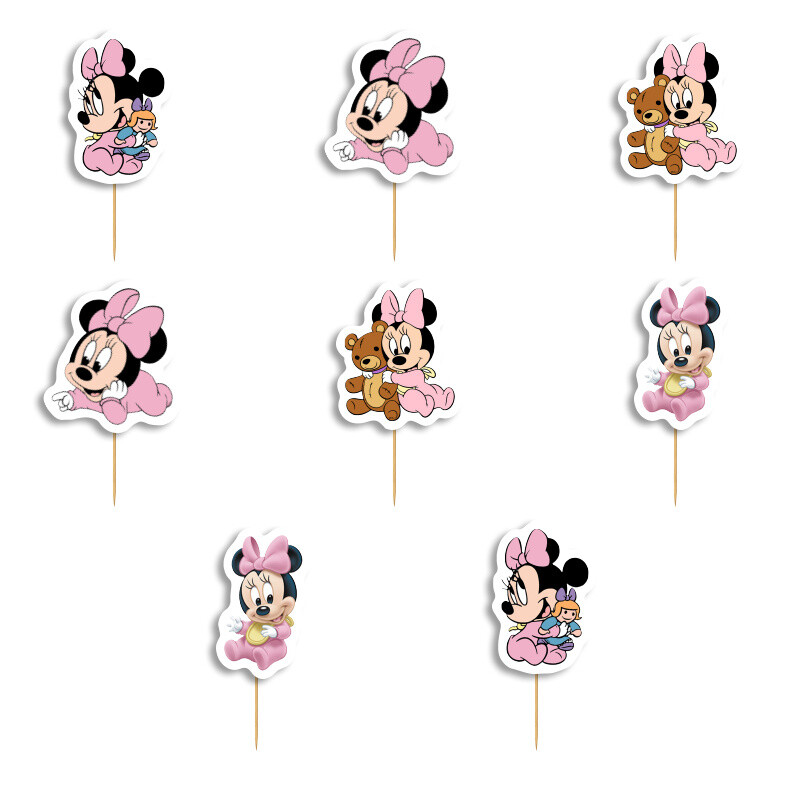 Οδοντογλυφίδες Baby Minnie 5cm / 12τμχ