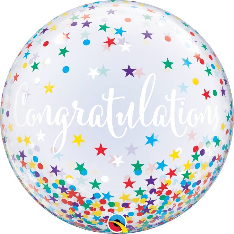 Bubble Μόνο 22 Congratulations Confetti Stars / 56 εκ