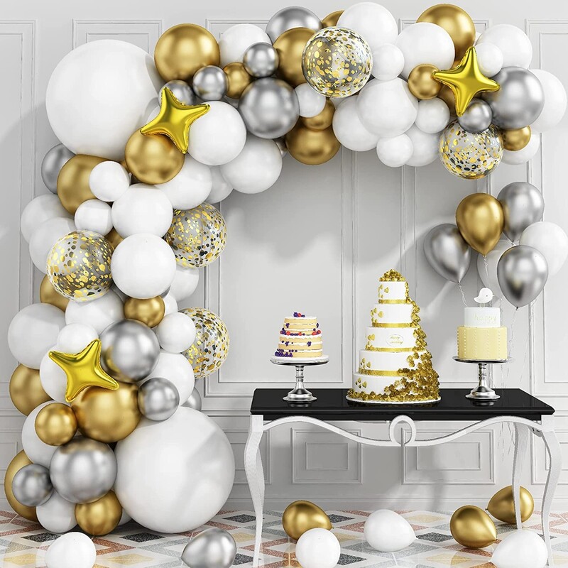 DIY Γιρλάντα "Star & Gold Confetti" / 100 Μπαλόνια