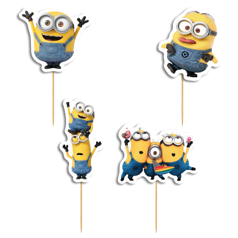Cupcake toppers Minions 10cm / 8τμχ
