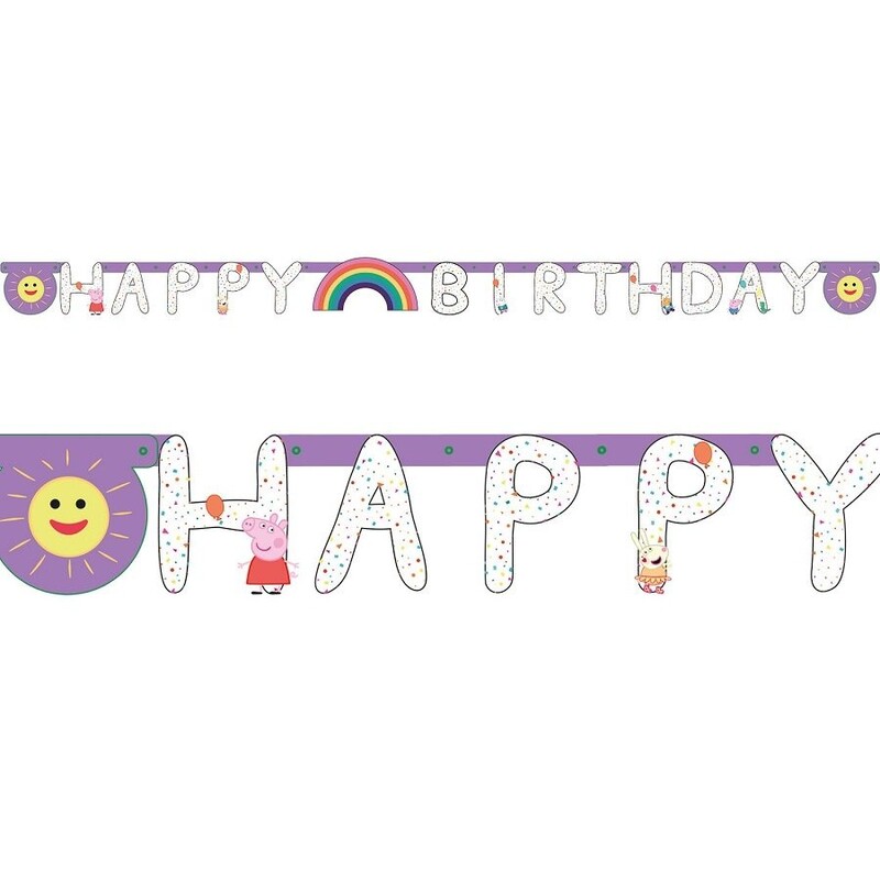 Γιρλάντα γράμματα Peppa Pig Happy Birthday / 2.5 μ