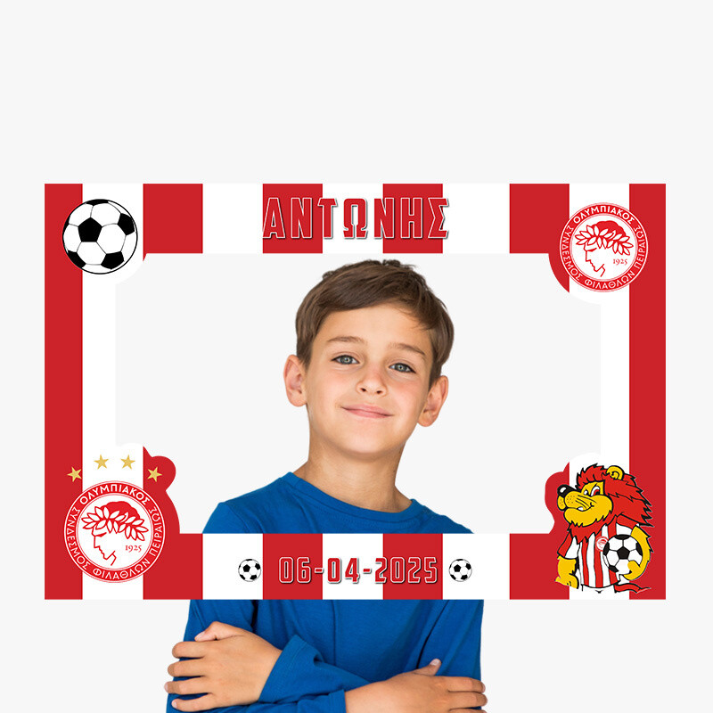 Κάδρο Photobooth Ολυμπιακός για φωτογραφίες/ 60cm*40cm