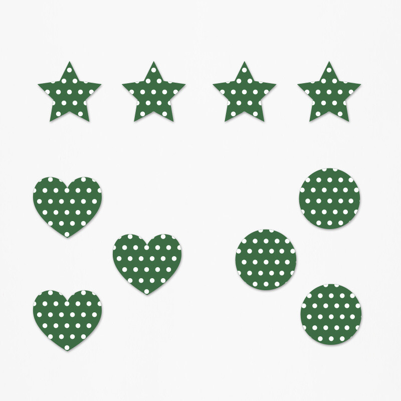 Ξύλινα διακοσμητικά Παναθηναϊκός Pattern mix/ 10τμχ(2cm)