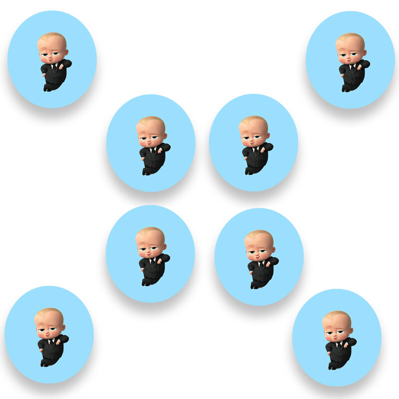 Στρογγυλά αυτοκόλλητα Baby Boss / 8 τμχ