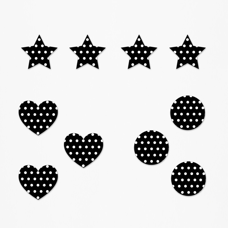 Ξύλινα διακοσμητικά TikTok Pattern mix/ 10τμχ(2cm)