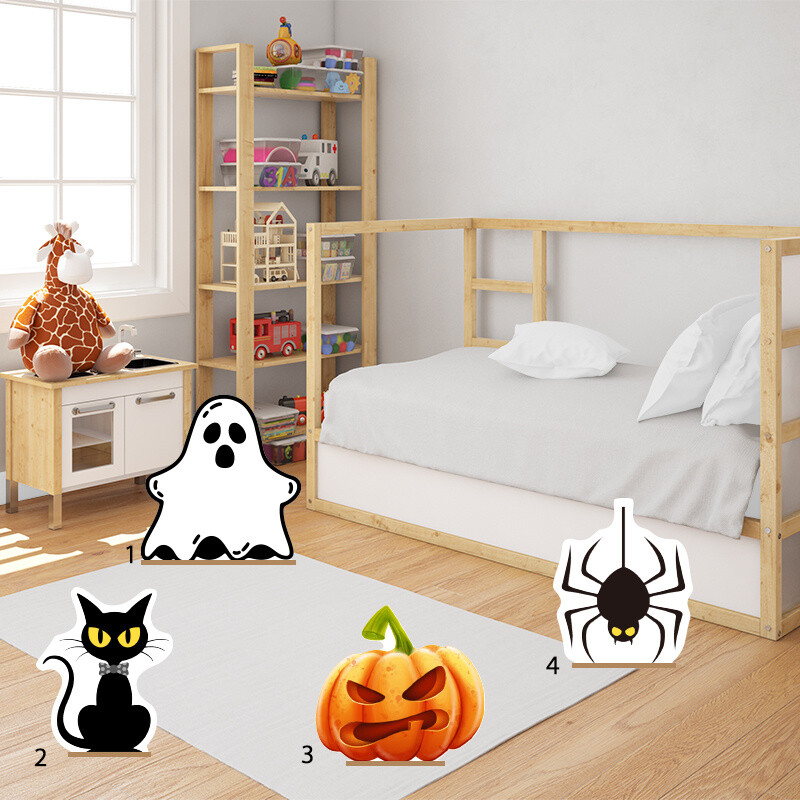 Διακοσμητική φιγούρα Halloween Κολοκύθες 50cm Ξύλινη με βάση/1 τμχ