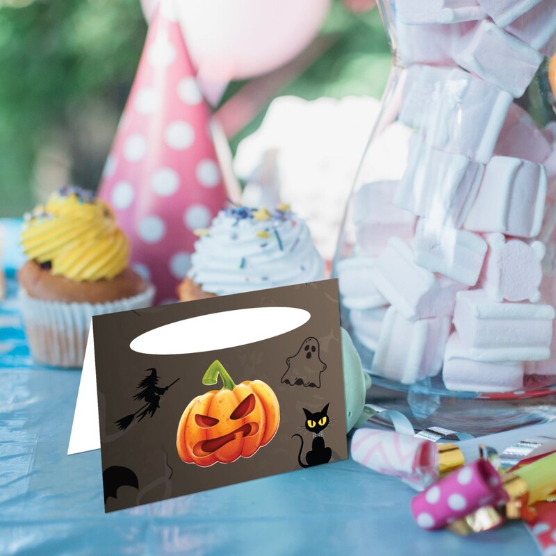 Καρτελάκι Μπουφέ Halloween Κολοκύθες/ 6τμχ