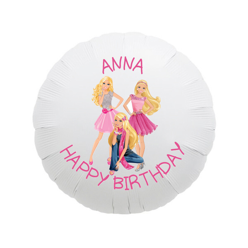 Μπαλόνι Φόιλ Barbie 17″ με όνομα / 43cm