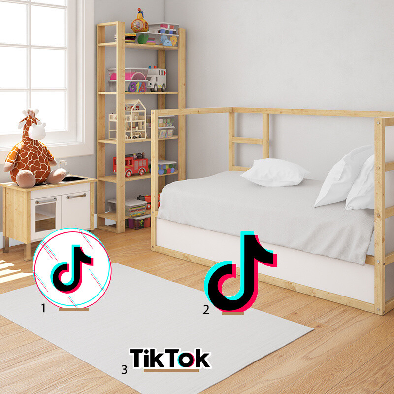 Διακοσμητική φιγούρα TikTok 50cm Ξύλινη με βάση/1 τμχ