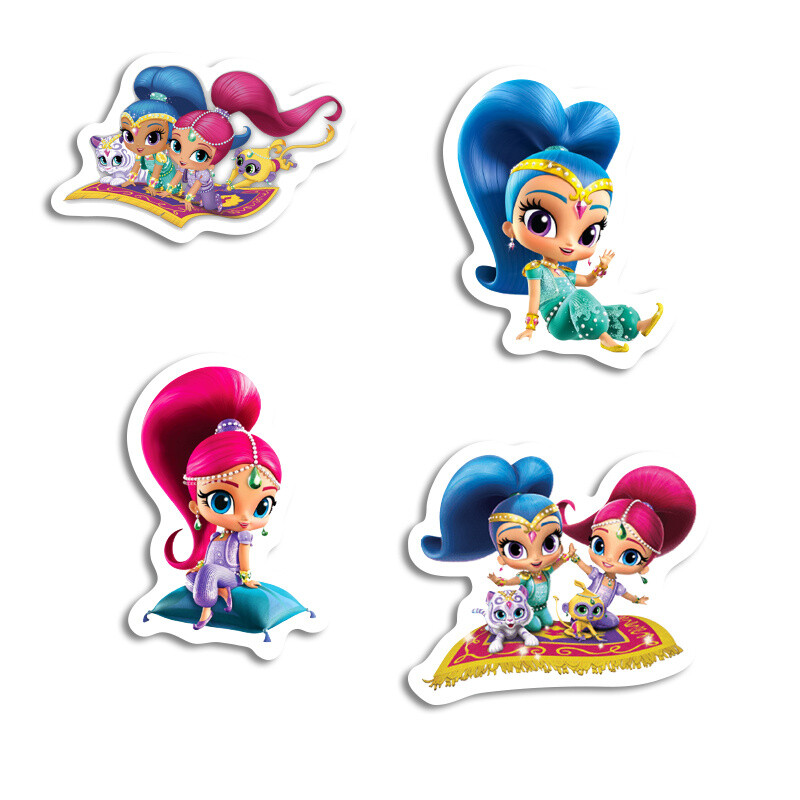 Αυτοκόλλητα Shimmer & Shine 10cm / 8τμχ