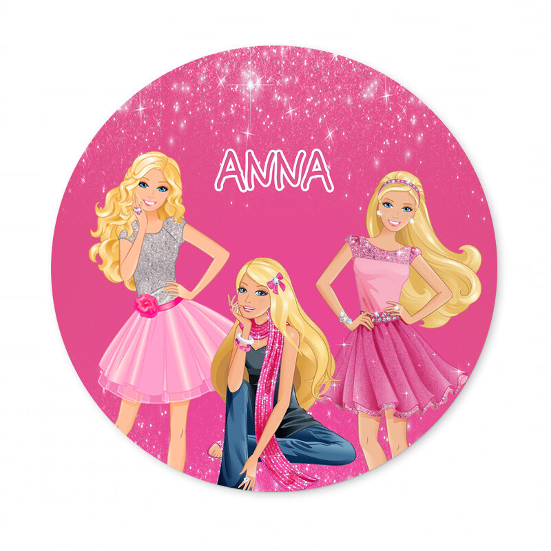 Αυτοκόλλητο με όνομα Barbie 27cm