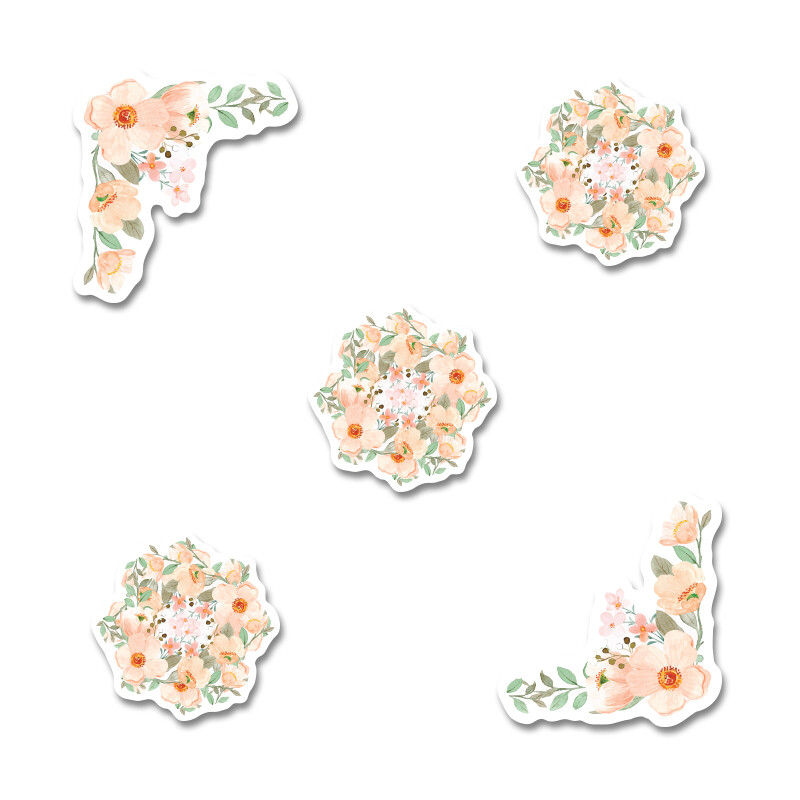 Αυτοκόλλητα Boho Birthday 5cm / 8τμχ