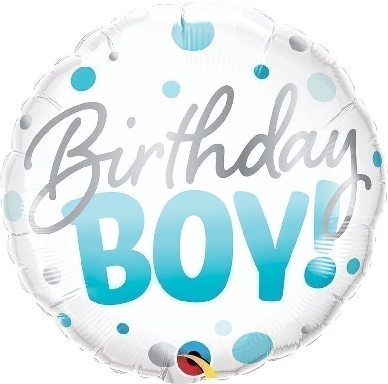 Μπαλόνι Φοιλ 18 Birthday Boy Blue Dots / 46 εκ