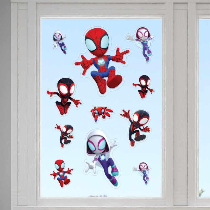 Αυτοκόλλητα τζαμιού Spidey /10 τμχ