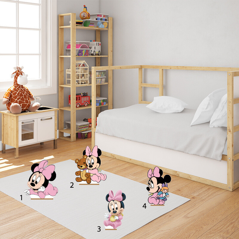 Διακοσμητική φιγούρα Baby Minnie 20cm Ξύλινη με βάση/1 τμχ