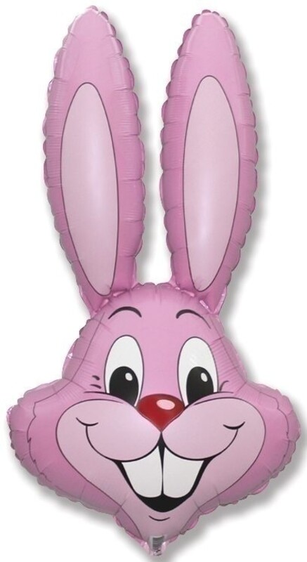 Μπαλόνι Φοιλ Κεφάλι Λαγός/Bunny Ροζ 35″/Easter