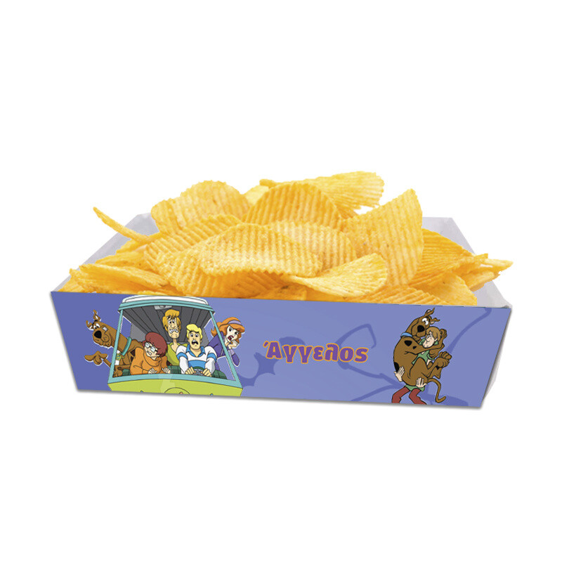 Κουτάκια για πατατάκια Scooby-Doo με όνομα 8τμχ/ 15cmx10cmx4cm