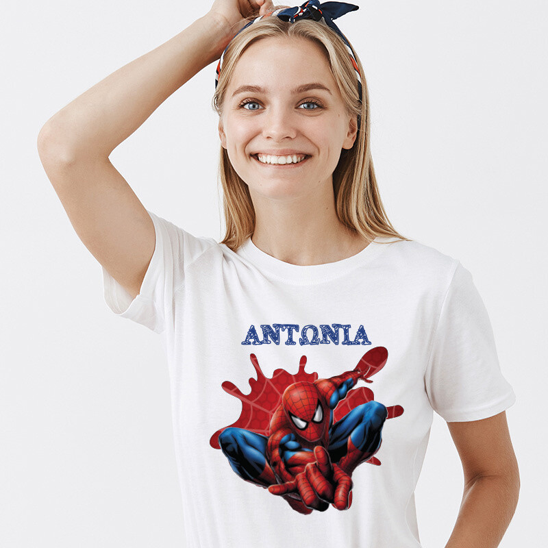 Γυναικείο T-shirt Spider-man για την Μαμά με όνομα