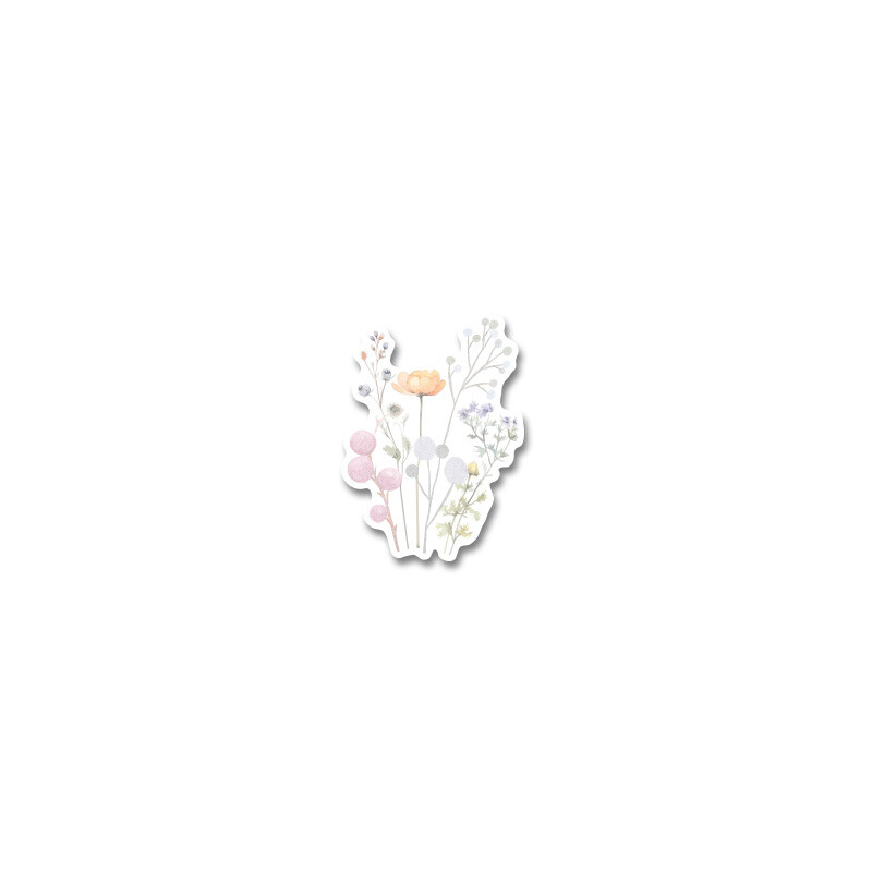 Διακοσμητική φιγούρα Floral Pastel 5cm Ξύλινη/1τμχ