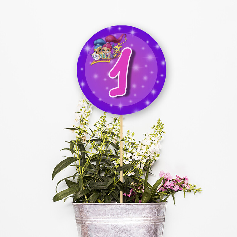 Αρίθμηση τραπεζιού Shimmer & Shine κύκλος 13cm