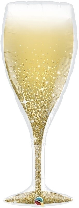 Μπαλόνι Φοιλ Σχήμα Ποτήρι Golden Bubbly Wine Glass / 99 εκ