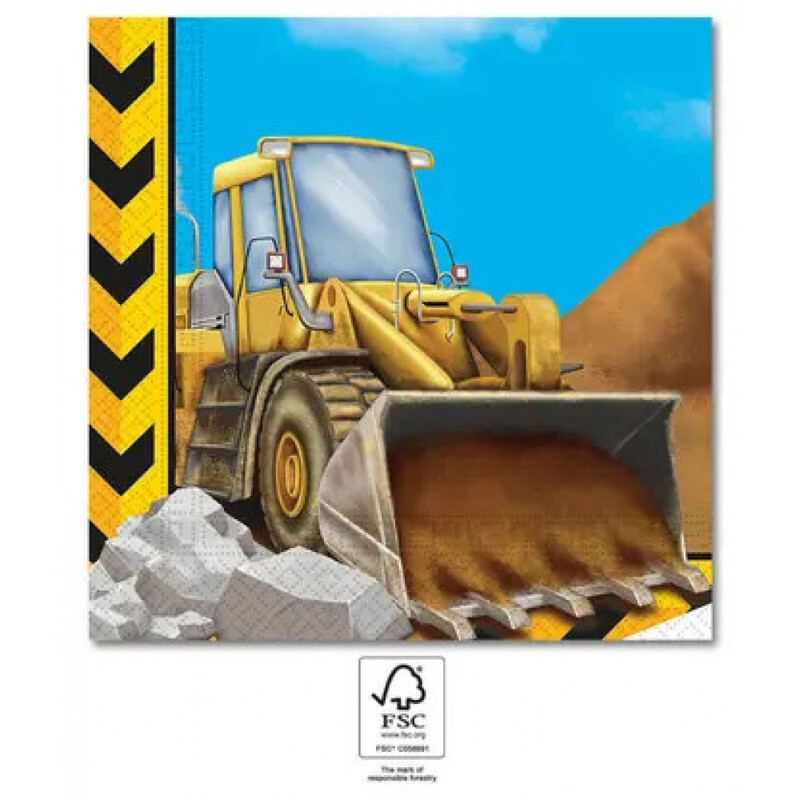 Χαρτοπετσέτες φαγητού Εργοτάξιο 33×33 cm/20 τεμ
