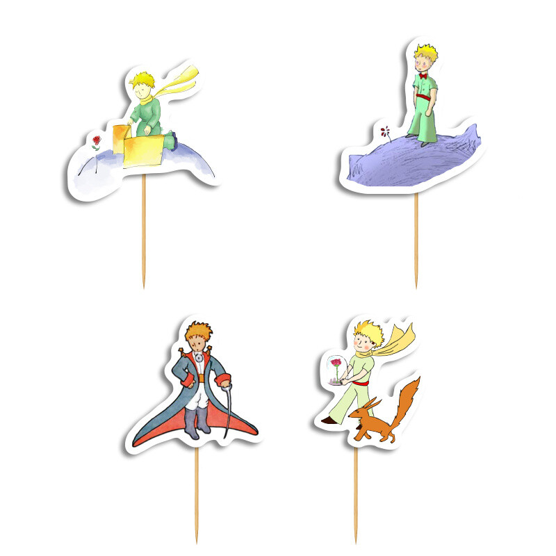 Cupcake toppers Μικρός Πρίγκιπας 10cm / 8τμχ