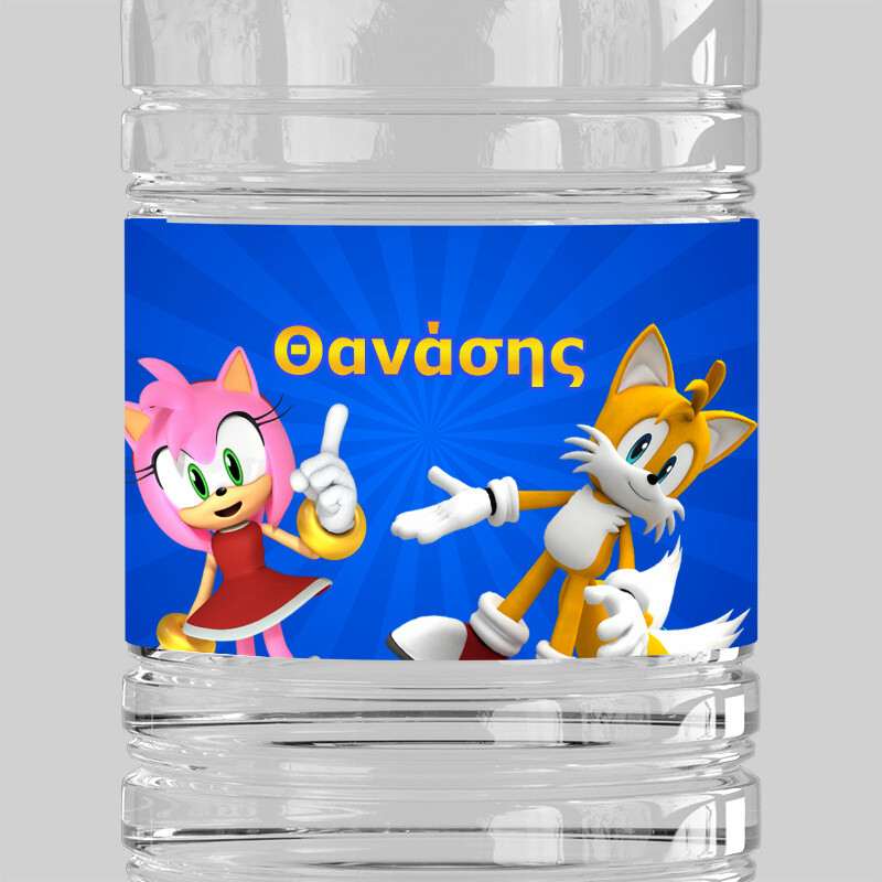 Ετικέτες νερού με όνομα Sonic / 8 τμχ