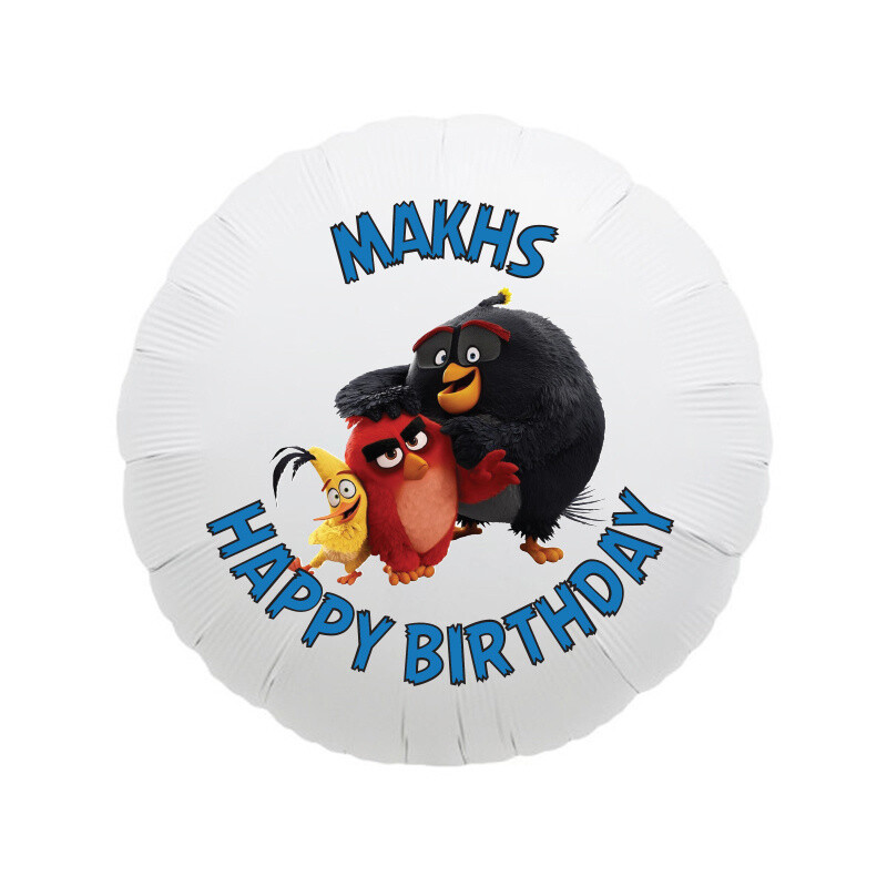 Μπαλόνι Φόιλ Angry Birds με όνομα κύκλος / 43cm
