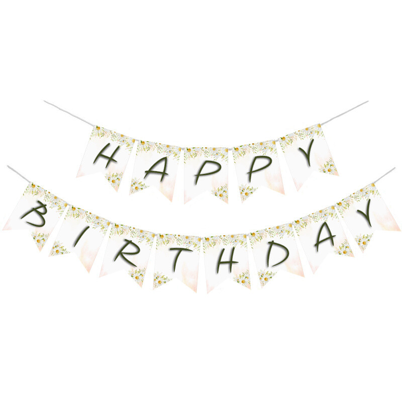 Γιρλάντα Γράμματα Μαργαρίτα Happy Birthday