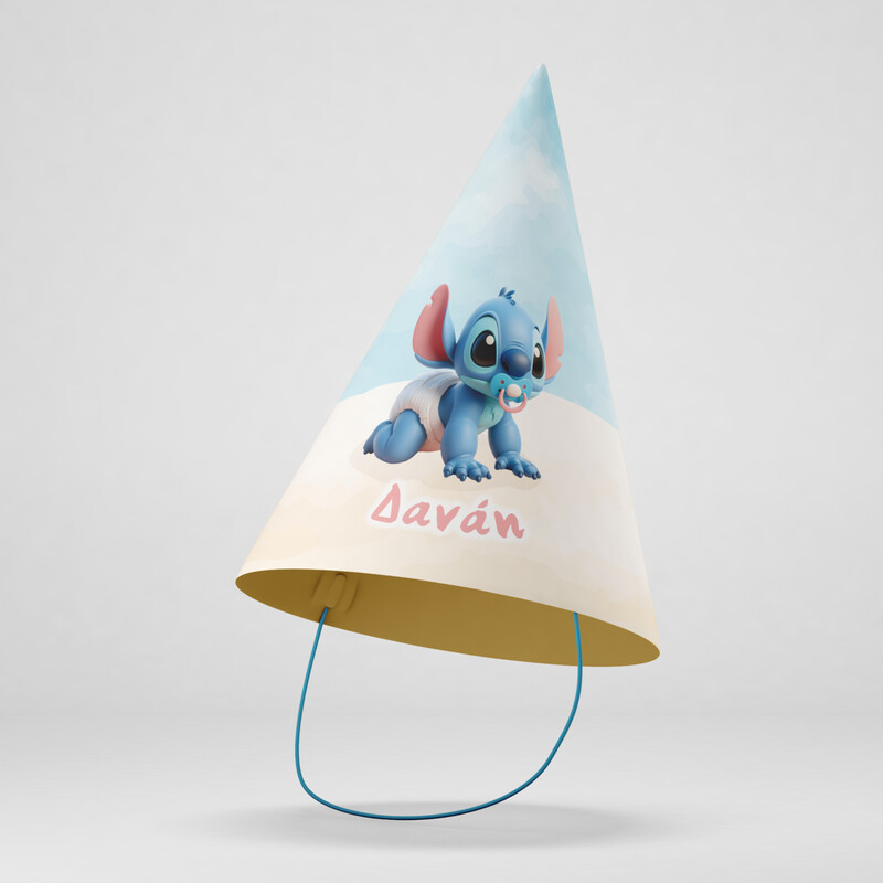 Καπελάκια πάρτυ με όνομα Baby Stitch / 8τμχ