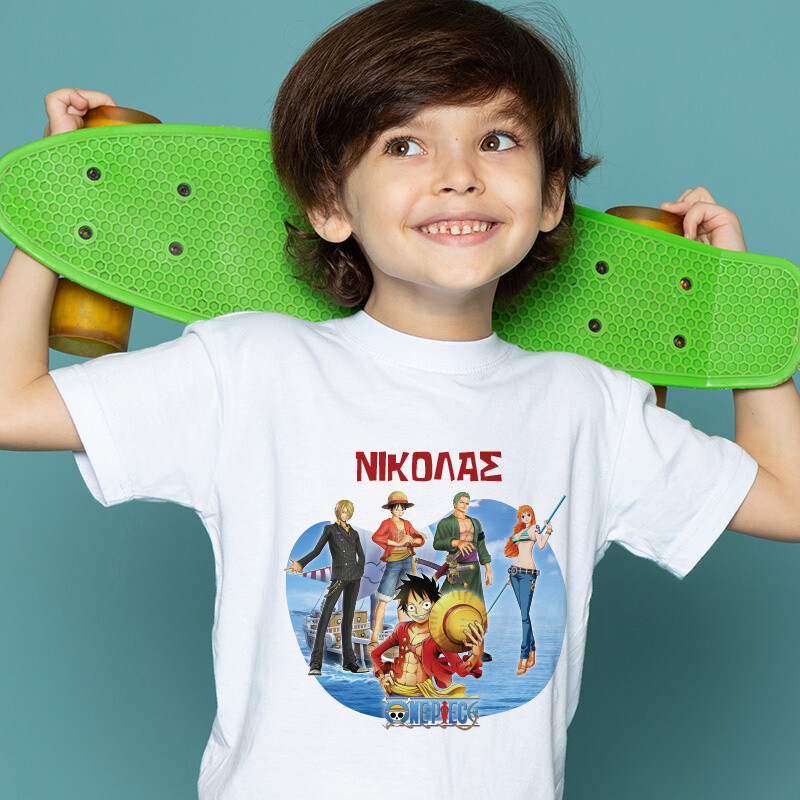 Παιδικό T-shirt One Piece για αγόρι με όνομα